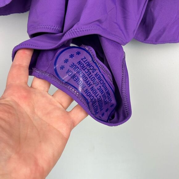 NWT ZARA Purple Ruffle One Piece Swimsuit and Bodysuit 0167/206 Sz Small - Picture 12 of 16